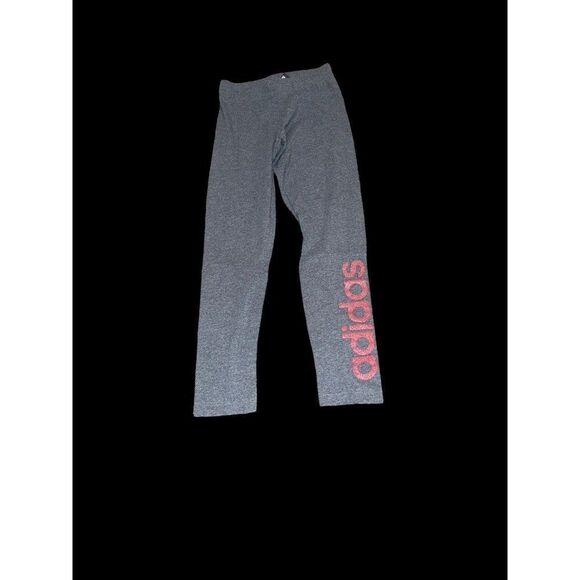 Adidas grey stretch pants w pink Leggings xs - Picture 1 of 4